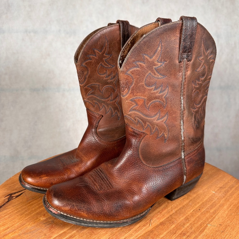 Ariat Fatbaby Cowboy Boots Womens 6 Brown Leather Good Western 10002020